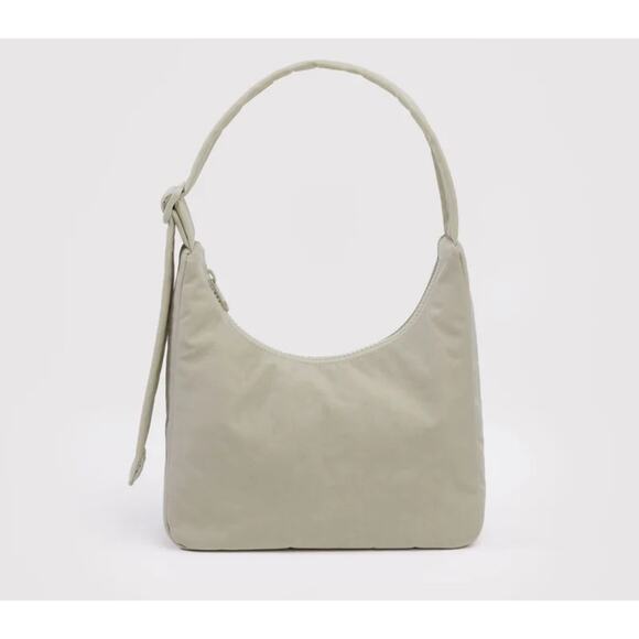 Baggu Mini Nylon Hobo Shoulder Bag Celadon Minimalist Scandi Girl Neutral - Picture 2 of 5